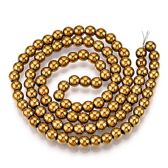 Non-magnetic Synthetic Hematite Beads Strands&nbsp;LS-G-S096-4mm-2