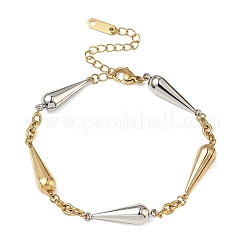 Two Tone 304 Stainless Steel Link Bracelets for Women&nbsp;BJEW-A169-02GP