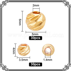60Pcs 2 Style Brass Beads&nbsp;KK-GO0001-07