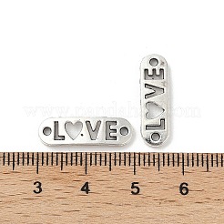 Tibetan Style Alloy Laser Cut LOVE Connector Charms&nbsp;TIBE-S324-20AS