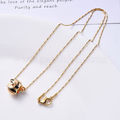 PVD Vacuum Plating 304 Stainless Steel Boston Link Chain Necklace&nbsp;NJEW-S420-006C-G