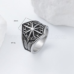 Eight-Point Star 304 Stainless Steel Finger Rings&nbsp;UT4019-4