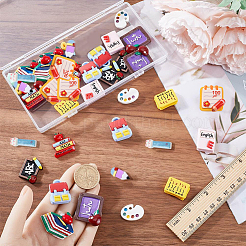 48Pcs 12 Styles Cartoon Teachers' Day Resin Cabochons&nbsp;RESI-SC0002-95