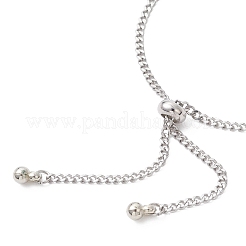 2.5MM 304 Stainless Steel Curb Chain Slider Bracelet Making&nbsp;AJEW-JB01455