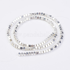 Non-magnetic Synthetic Hematite Bead Strands&nbsp;G-P262-24-3x3mm-S