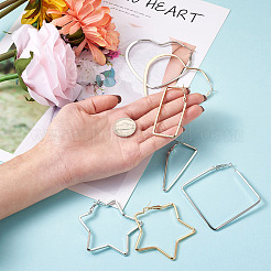 Iron Hoop Earrings&nbsp;EJEW-TA0010-07