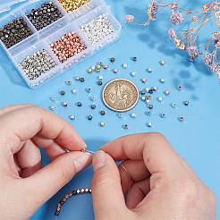 600Pcs 6 Colors Polyhedron Alloy Finding Beads&nbsp;FIND-AR0004-57