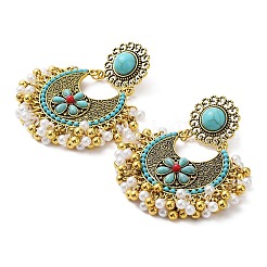 Resin Boho Stud Earrings&nbsp;EJEW-I288-01B