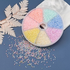 7000Pcs 7 Style Opaque Colours Glass Seed Beads&nbsp;SEED-YW0001-75