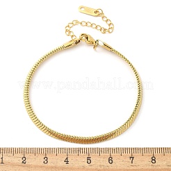 304 Stainless Steel Snake Chain Bracelets for Women&nbsp;LS-BJEW-U019-04G-02