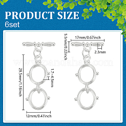 6Pcs Pack Plating Brass Toggle Clasps&nbsp;KK-BC0013-84