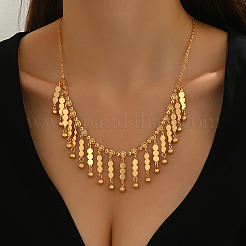 Iron Elegant Long Round Beaded Tassel Bib Necklaces for Women Party and Special Occasions&nbsp;WL5134
