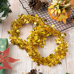 PVC Sparkly Star Metallic Garland with Iron Wire&nbsp;AJEW-TAC0034-08E