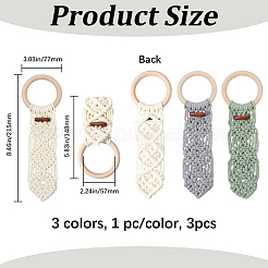 3Pcs 3 Colors Cotton Thread Weave Towel Rack&nbsp;AJEW-GF0011-75