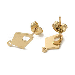 Ion Plating(IP) 304 Stainless Steel Stud Earring Findings&nbsp;STAS-I206-13G