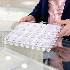 24-Grid Transparent Acrylic Loose Diamond Package Organizer Boxes&nbsp;CON-WH0085-207A