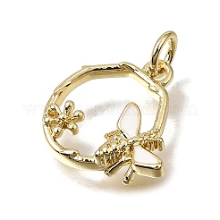 Brass Enamel Pendants&nbsp;KK-CBAEEA8-02G-02