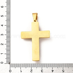 304 Stainless Steel Religion Jesus Cross Pendants&nbsp;STAS-F323-07PG