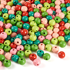 240Pcs 6 Colors Natural Wooden Beads&nbsp;WOOD-TA0002-74E