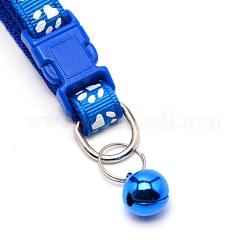 Footprints Pattern Adjustable Polyester Dog/Cat Collar&nbsp;AJEW-WH0023-34B