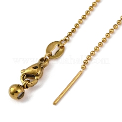 Ion Plaing(IP) 304 Stainless Ball Chain Necklaces&nbsp;NJEW-Q003-05G