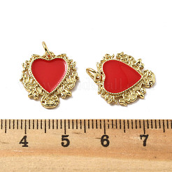 Brass Enamel Pendants&nbsp;KK-R229-06G-02