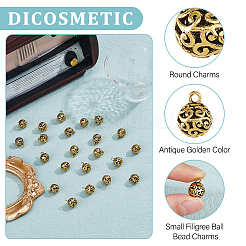 50Pcs Hollow Tibetan Style Alloy Pendants&nbsp;FIND-DC0005-70