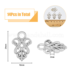 14Pcs Alloy Snap Lock Clasps Findings&nbsp;FIND-FH0008-37P