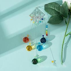 Crystals Chandelier Suncatchers Prisms Chakra Hanging Pendant&nbsp;AJEW-Q142-05