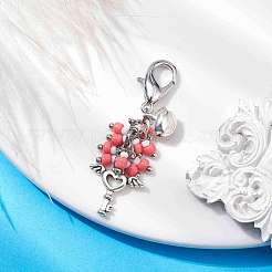 Baking Paint Glass Seed Pendant Decorations&nbsp;HJEW-MZ00040-01