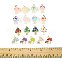 34Pcs 17 Styles Autumn Theme Rack Plating Alloy Enamel Pendants&nbsp;ENAM-FS0003-70