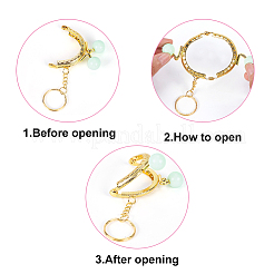 13Pcs 13 Color Iron Purse Frame Handle Keychain&nbsp;KEYC-PH0001-76G
