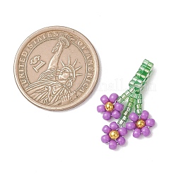 7Pcs 7 Colors Glass Seed Bead Pendants&nbsp;PALLOY-MZ01236