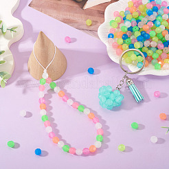 500Pcs Luminous PS Plastic Beads&nbsp;FIND-TA00009-13A