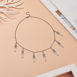 Tibetan Style Alloy Skeleton Pendant Necklace&nbsp;NJEW-JN04232