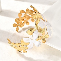304 Stainless Steel Cuff Bangles for Women&nbsp;BJEW-F509-03D-G