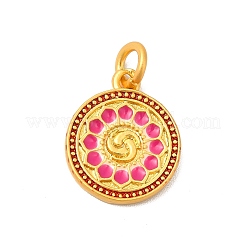 Rack Plating Alloy Enamel Pendants with Jump Ring&nbsp;ENAM-M048-27MG-B