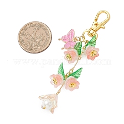 Acrylic Flower Pendants Decorations&nbsp;HJEW-JM04196-03
