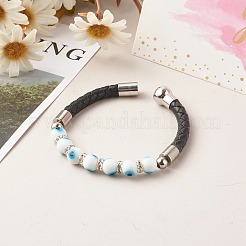 Handmade Lampwork Evil Eye Beaded Bracelets&nbsp;BJEW-JB06379