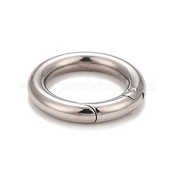 Non-Tarnish 304 Stainless Steel Spring Gate Rings&nbsp;X-STAS-M296-01P-D