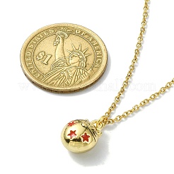 Cat Shaped Alloy Enamel Pendant Necklace&nbsp;NJEW-JN04613-01