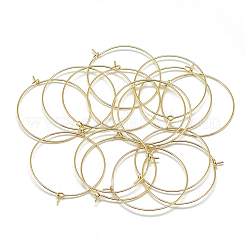 Brass Hoop Earrings&nbsp;X-KK-T032-015G