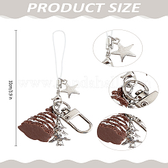 1Pc Zinc Alloy Resin Bead Mobile Straps&nbsp;HJEW-LP0001-84