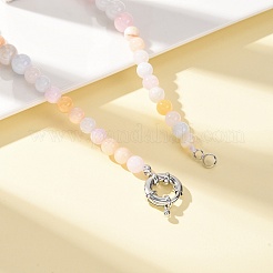Dyed Round Natural Green Jade Graduated Beaded Necklaces&nbsp;GG-CBAA808-05P-A