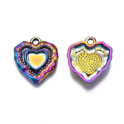 Rainbow Color Alloy Pendants Enamel Settings&nbsp;PALLOY-S180-320