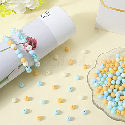 500Pcs Rubberized Style Imitated Silicone Acrylic Beads&nbsp;OACR-SP0001-33F