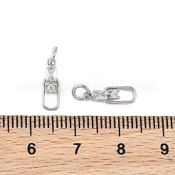 SHEGRACE Brass Micro Pave Clear Cubic Zirconia Charms&nbsp;XGRQ4N378-726P