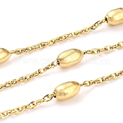 Ion Plating(IP) 304 Stainless Steel Oval Link Chains&nbsp;CHS-M005-01G