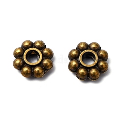 Tibetan Style Alloy Flat Round Spacer Beads&nbsp;TIBEB-2351A-AB-FF