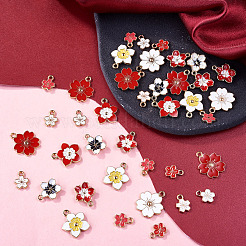60Pcs 10 Styles Alloy Enamel Pendants&nbsp;ENAM-TA0003-74
